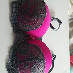 Pink and Gray Bra